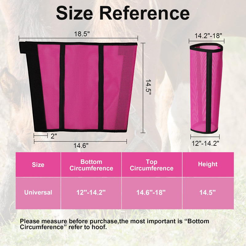 Fly Boots for Horses Set of 4 Breathable Textilene Mesh Horse Fly Boots with Stable Support & UV Protection, Comfortable Equine Boots, Reduces Stomping, Leg Fatigue & Hoof Damage(Magenta) Magenta - PawsPlanet Australia