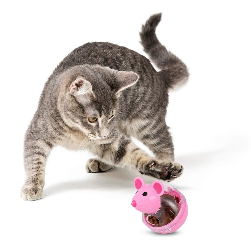 tiopeia 2Pcs Cat Treat Dispenser Toy, Mouse Shape Cat Interactive Toy and Food Dispenser for Pet Increases IQ Interactive & Food Dispensing - PawsPlanet Australia