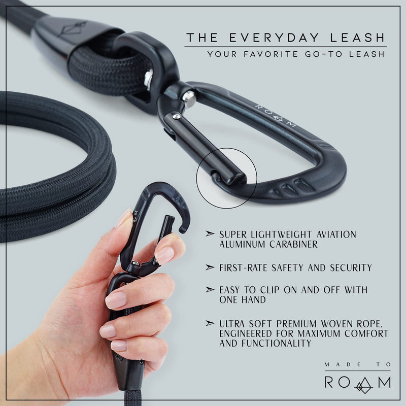 Made to ROAM Premium Everyday Leash - Ultra Soft Dog Leash with Aviation Aluminum Carabiner for Small, Medium, Large Dogs - Vermont Weekends, 4ft (Rubber Coated Metal Clamps) 4 Feet, Rubber Coated Metal Clamps - PawsPlanet Australia