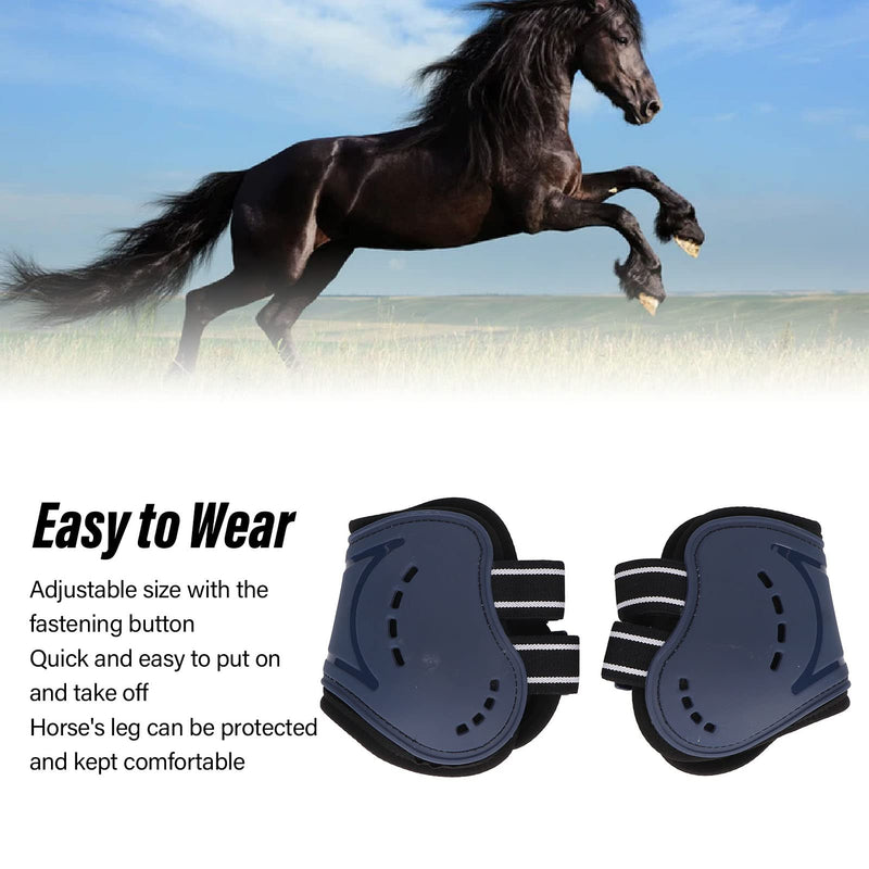 Classic Fetlock Boots, Fetlock Horse Boots, Fetlock Rear Boots, Horse Hind Leg Boots Breathable Adjustable Impact Absorbing Prevent Slip Horse Fetlock Boots for Jumping Medium