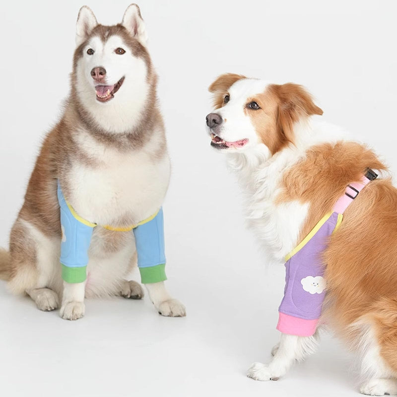 Dog Recovery Sleeve with Paded, Dogs Front Leg Sleeves After Surgery, Elbow Protector for Small Medium Large Dogs, Puppy Joint Brace Prevent Licking Wound Cone Alternative XL Blue
