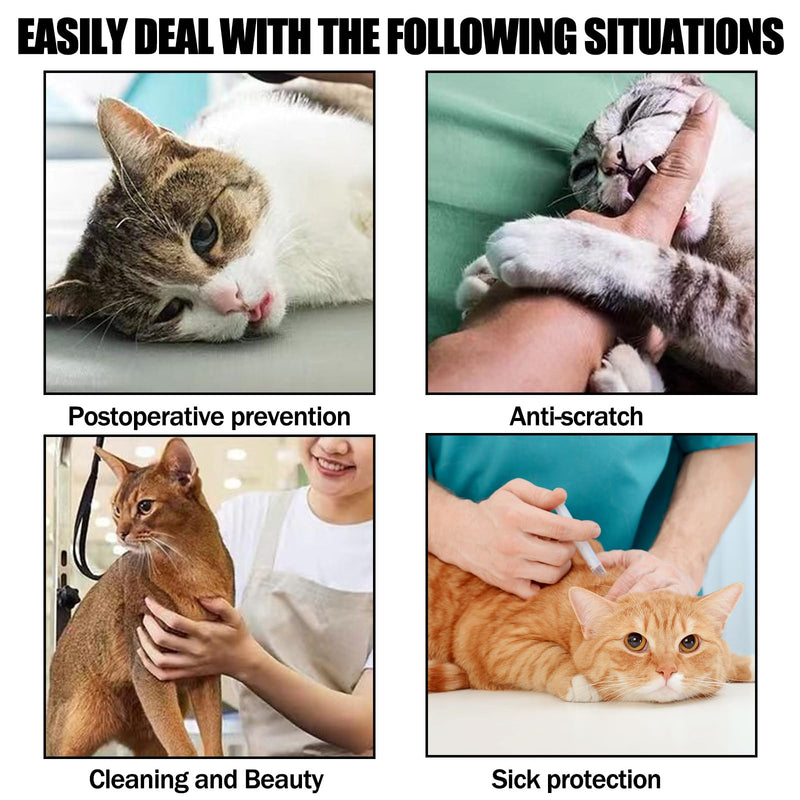 TYXHXTF Elizabethan Cat Collar, Cat Recovery Collar, Soft Anti Bite Collar, Protective for After Surgery, Licking Anti-Bite, Wound Recovery Healing