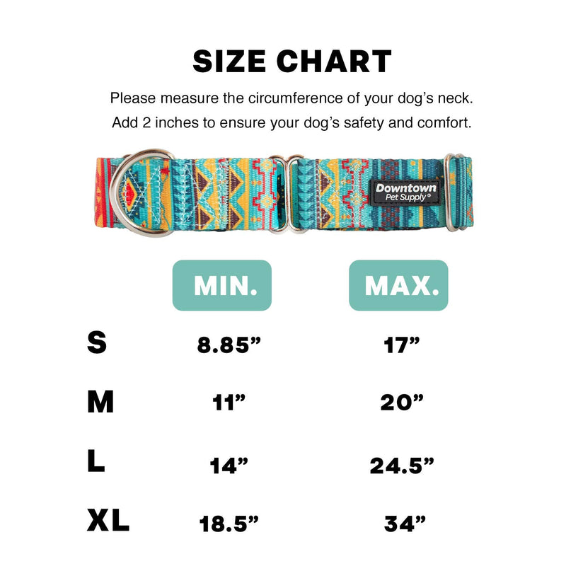 Downtown Pet Supply - Martingale Collar for Dogs - Dog Training Collar - Big, Wide & Thick Dog Collar - Escape-Proof, Weatherproof, Durable and Comfortable - Tribal - Large Dog Collar Large: 14"-24.5" - PawsPlanet Australia