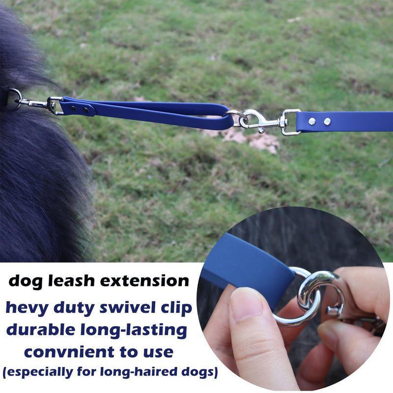 Short Dog Leash - Waterproof Dogs Leashes 10 Inch 3/4" Traffic Pet Lead Training Dog Leads Handle Grab Tab Backup Pet Car Leash for Small Medium Large Dogs (Blue & Orange) Blue & Orange - PawsPlanet Australia