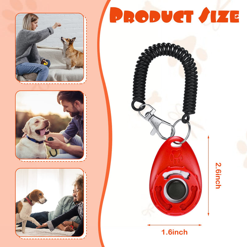 30 Pcs Dog Training Clicker Pet Training Clicker with Wrist Strap Dog Clicker Cat Clicker Pet Clicker Bird Clicker Puppy Training Supplies for Dogs Cats Horses Birds Behavioral Training Accessories - PawsPlanet Australia