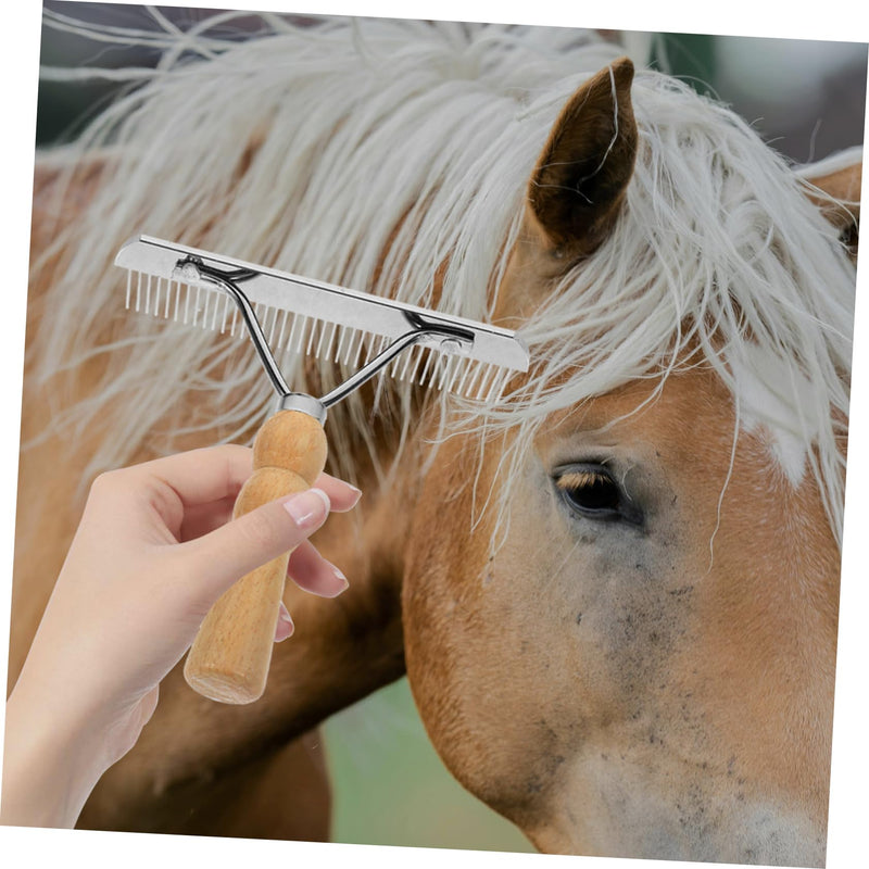 Mipcase Horse Grooming Hair Comb: Heavy-Duty Horse Grooming Brush with Ergonomic Handle for Shedding & Dirt Removal, Enhances Mane, Tail & Coat Health - PawsPlanet Australia