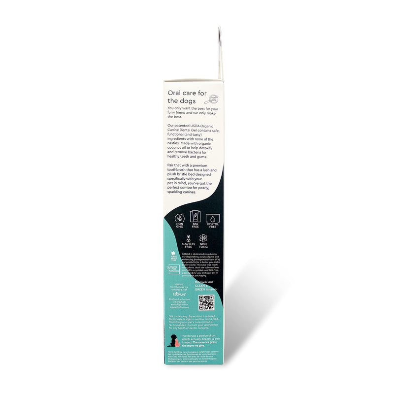 RADIUS USDA Organic Dental Solutions Puppy Kit 2 Units, Kit Includes 1 Dog Toothbrush & 1 0.8oz Toothpaste, Ultra Soft Bristle & Non Toxic Toothpaste for Dogs, Designed to Clean Teeth, Xylitol Free Puppy - Pack of 2 - PawsPlanet Australia