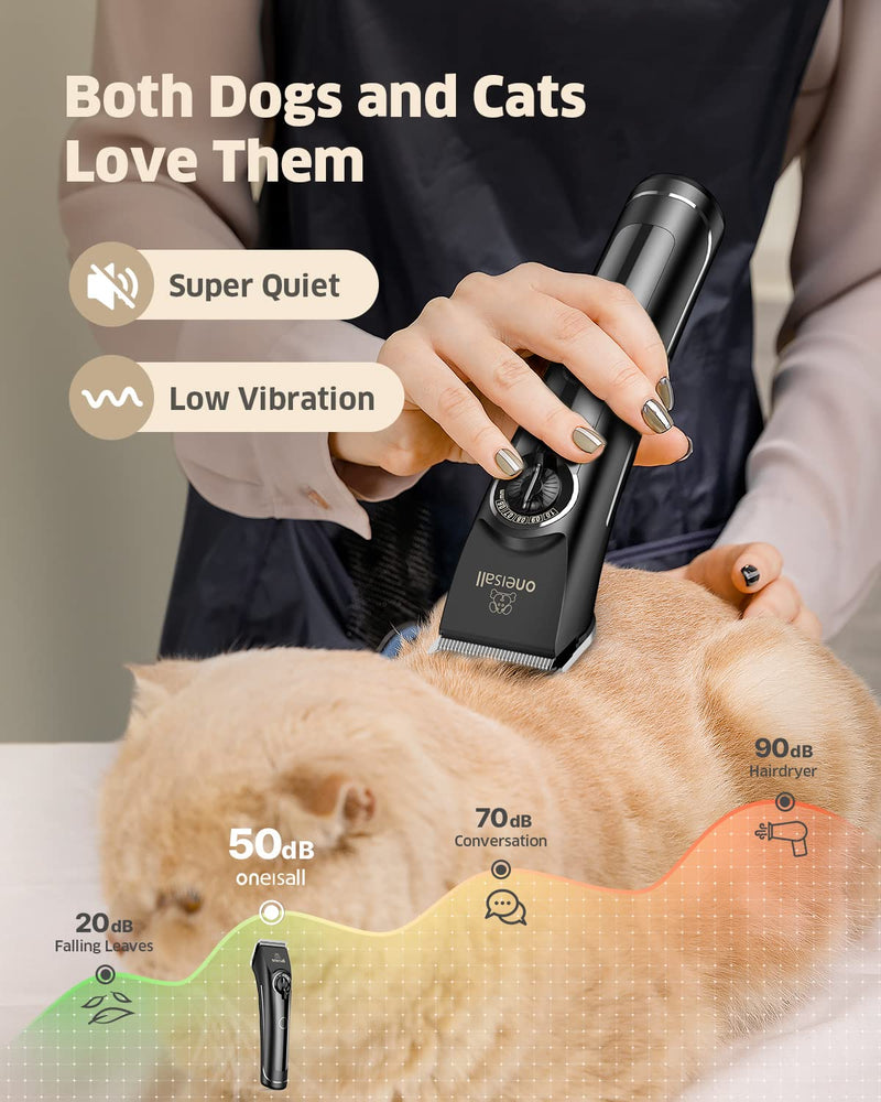 oneisall Dog Clippers for Grooming Doodles Poodles Thick Curly Hair and Replacemenet Blades - PawsPlanet Australia