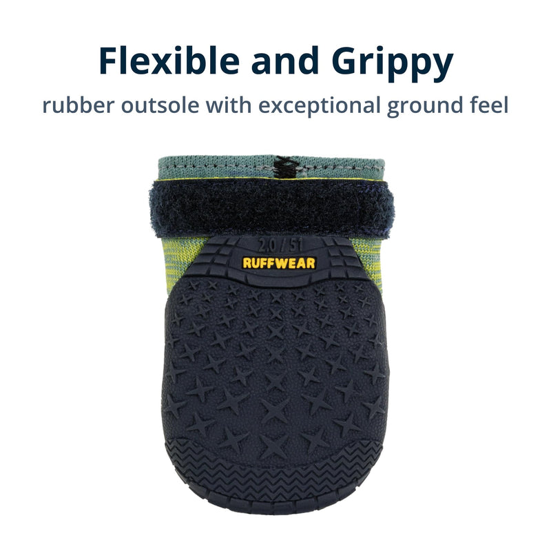 Ruffwear, Hi & Light Dog Shoes, Featherlight Paw Protection with Enhanced Ground Feel & Agile Performance for Fast Adventures, River Rock Green, 2.75" 2.75 in (2 Boots)