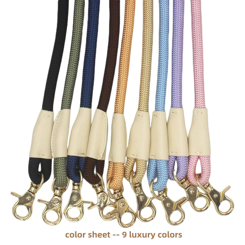 5FT Strong Nylon Braided Dog Rope Leash, Dog Walking Lead, Dog Leash for Training Small Medium Large Dogs (Navy Blue, 5FT x 10mm) Navy blue - PawsPlanet Australia