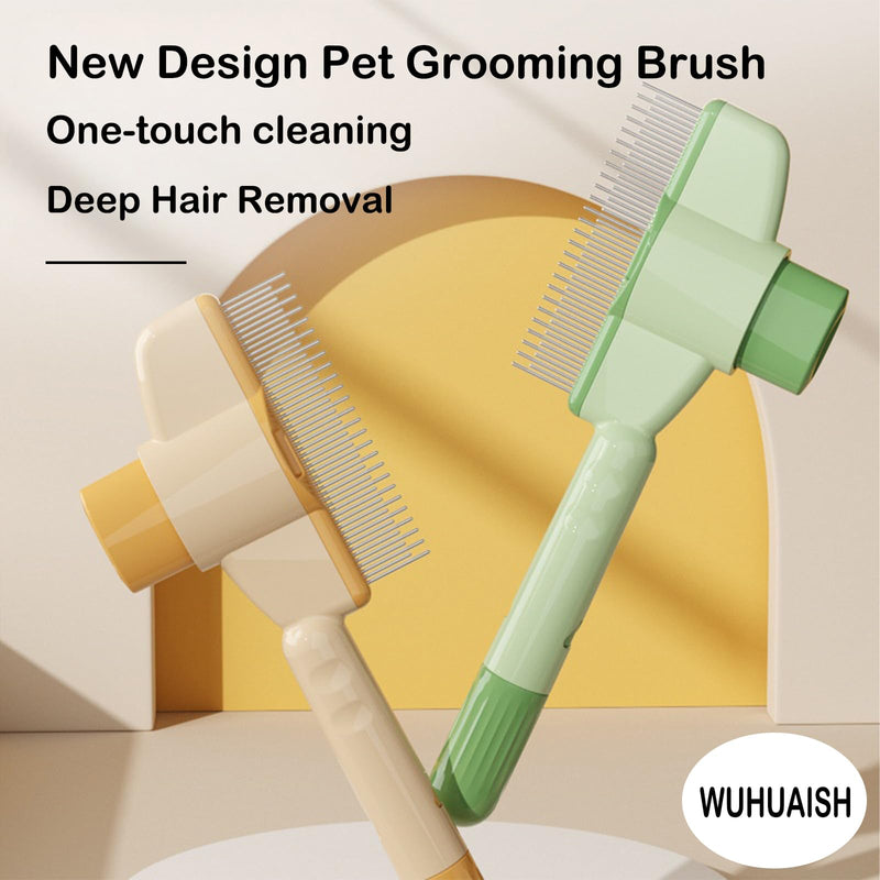 Pet Grooming Brush, brush for dogs, cat fur brush, used for shedding and removing stray hairs for cats and dogs, long-haired cats and dogs, short-haired cats and dogs are suitable. (01 Green) 01 Green - PawsPlanet Australia