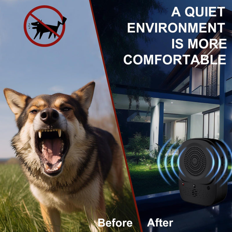 Zigzagmars Anti Barking Device, 4 Modes Ultrasonic Dog Bark Control Box, Rechargeable Bark Deterrent for Dogs, Waterproof Indoor & Outdoor Use for Effective Dog Training & Behavior Correction