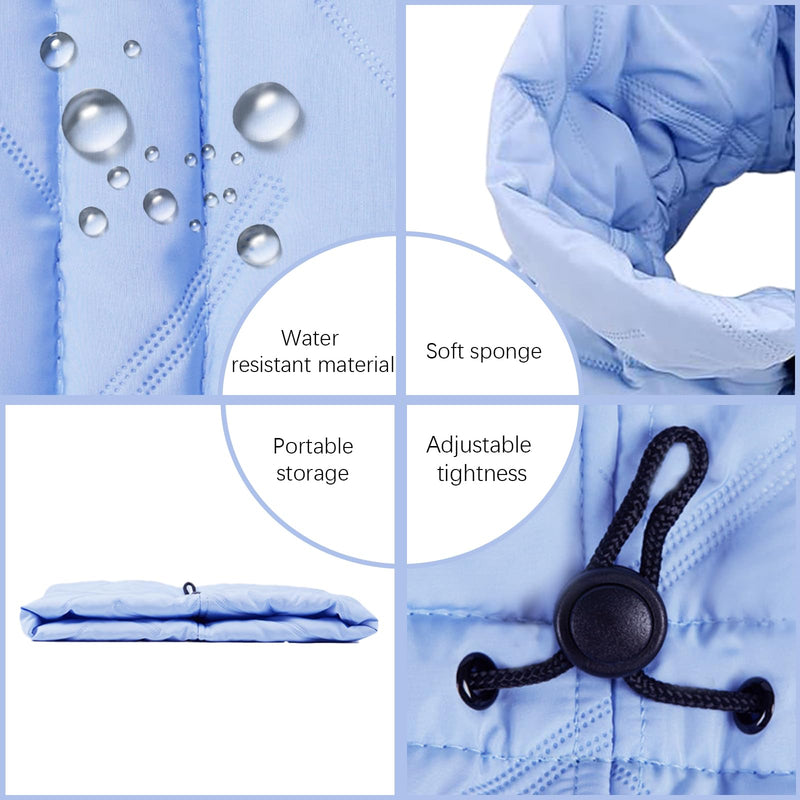 Cat Recovery Collar, Adjustable Pet Collar, Cat Protection Collar After Surgery for Cats, Licking Wounds, Light Blue (S)