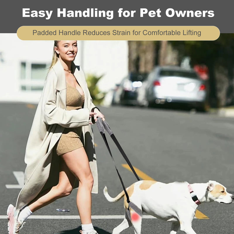 NIIIYTYB Sling for Dogs Back Legs Rear Support Harness for Paralyzed or Handicapped Pets Assistance Lift Slings for Hind Leg Mobility Small Dog Handicap Supplies for Joint Injuries and Stability Black
