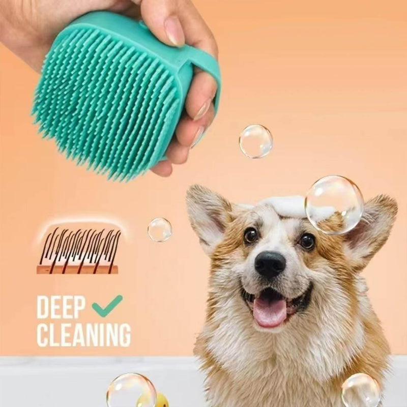 Pets Bath Brush | Scrubber for Bath | Dog Shampoo Brush | Dog Washing/Shower Brush, Suitable for Short/Long Haired Dogs, (pink) (Blue) Blue - PawsPlanet Australia