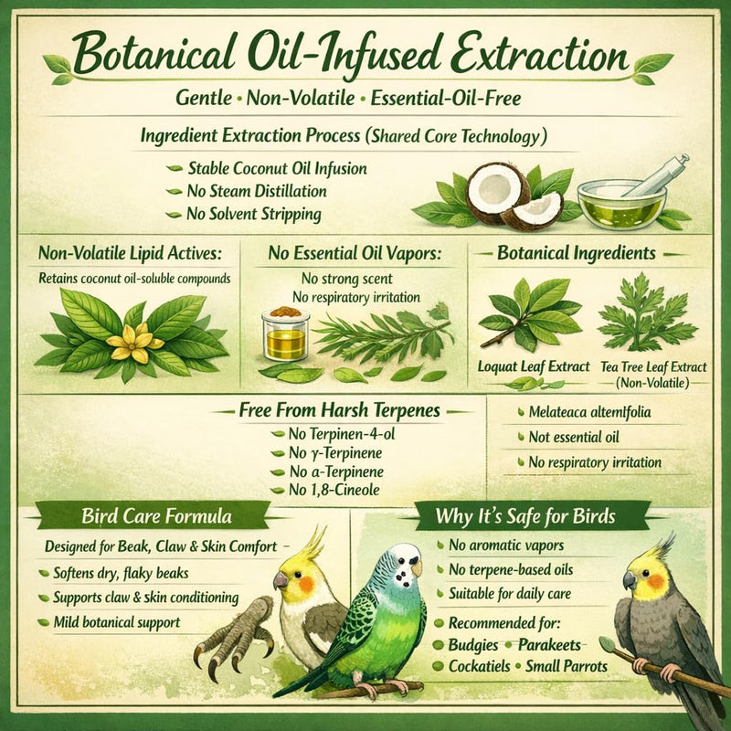 KR. LIF Bird Beak Oil & Claw Balm, Budgie Ointment for Care Dry Beak & Flaky Skin Relief, Beak Conditioner & Feet Moisturizer for Budgies, Parakeets & Cockatiels, 2.5 oz