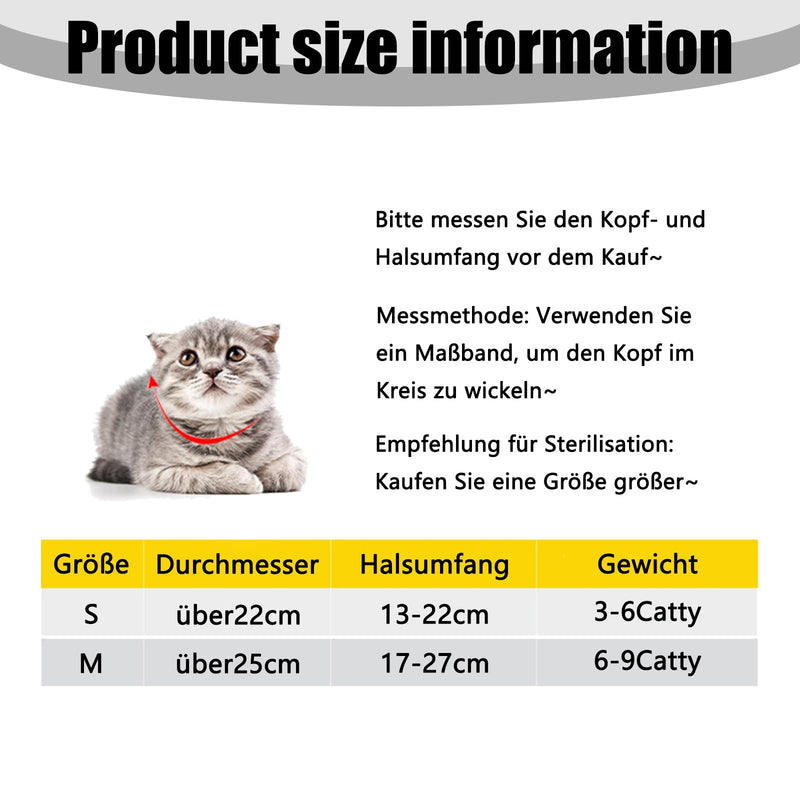 Cat Collar, Adjustable Collar Cat Collar for Cats Small Dogs After Surgery, Soft Sunflower Cat Recovery Collar Cone (Pink&Size: S) Rosa&Größe: S