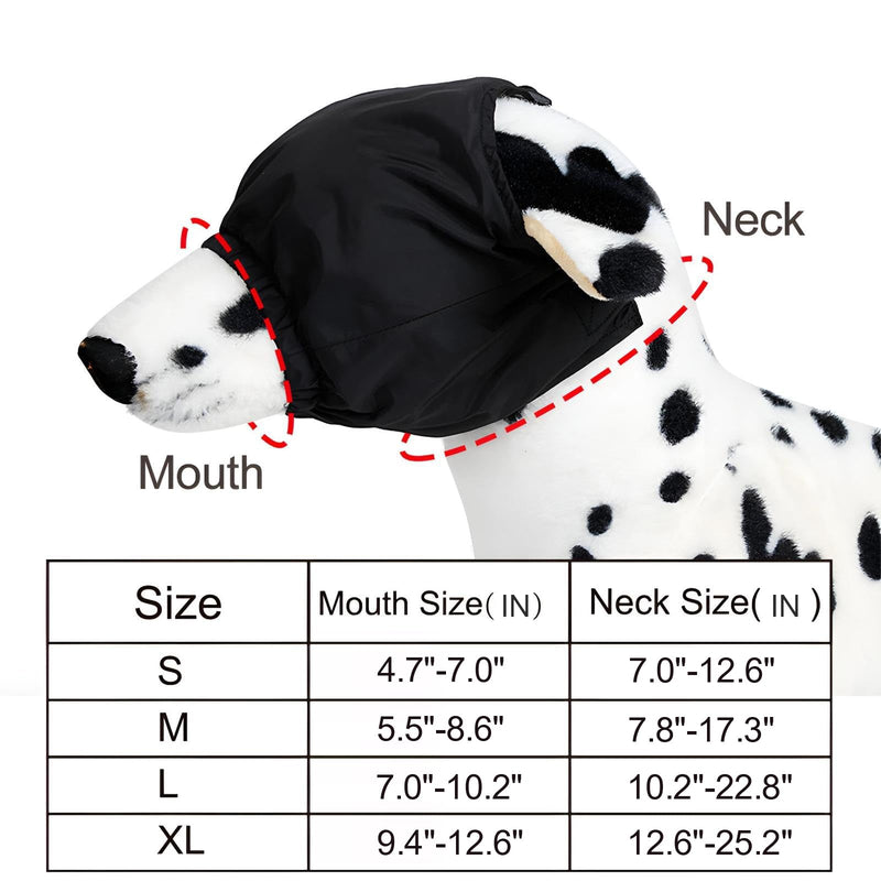 NACOCO Dog Calming Cap Eye Mask Nylon Shading Pet Anxiety Mask Muzzle for Grooming Anti Car Sickness (S) S