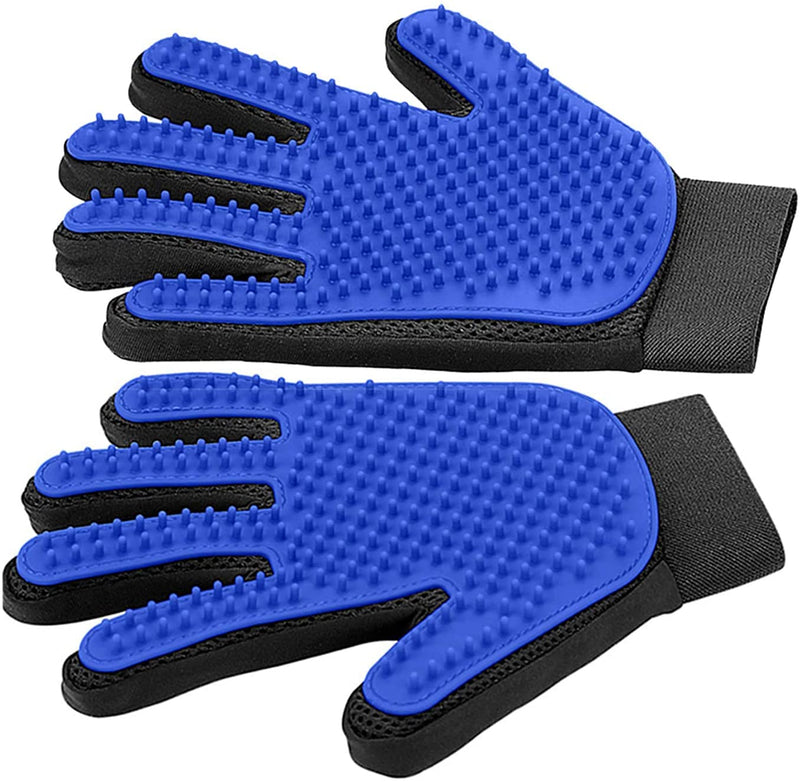 New Double-Sided Gloves for Cats and Dogs with Bath Massage?Deshedding Brush Glove, Five Fingers with 259 Silicone Needles,Effective in Removing Pet Floating Hair, Universal Both Hands Glove - PawsPlanet Australia