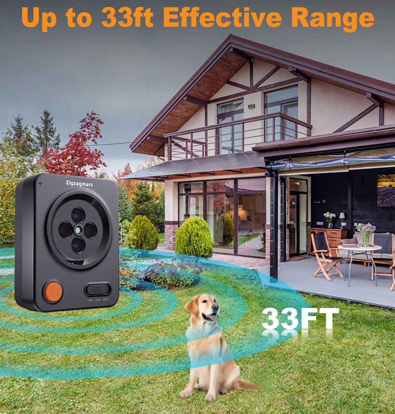 Anti Barking Device for Dogs, Ultrasonic Dog Barking Control with 3 Modes, Rechargeable Waterproof Bark Deterrent Box, 33Ft Range Stop Barking Neighbors Dog Barking Silencer Indoor Outdoor - PawsPlanet Australia