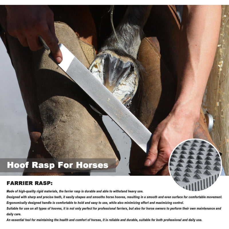 14 Inch Farrier Tools, Professional Farrier Tool Kits Horses Hoof Trimmers Suitable for Hoof Trimming for Horses Cows, Sheep, Donkeys and Other Medium Sized Animals Rasp Hoof Cutter Set