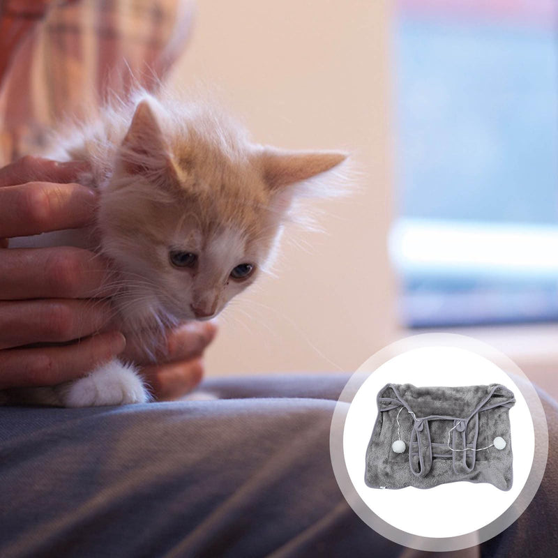 TEHAUX Cat Hug Apron made of Coral Fleece Portable and Lightweight Pet Carrier Warm and Cozy for Home and On the Go