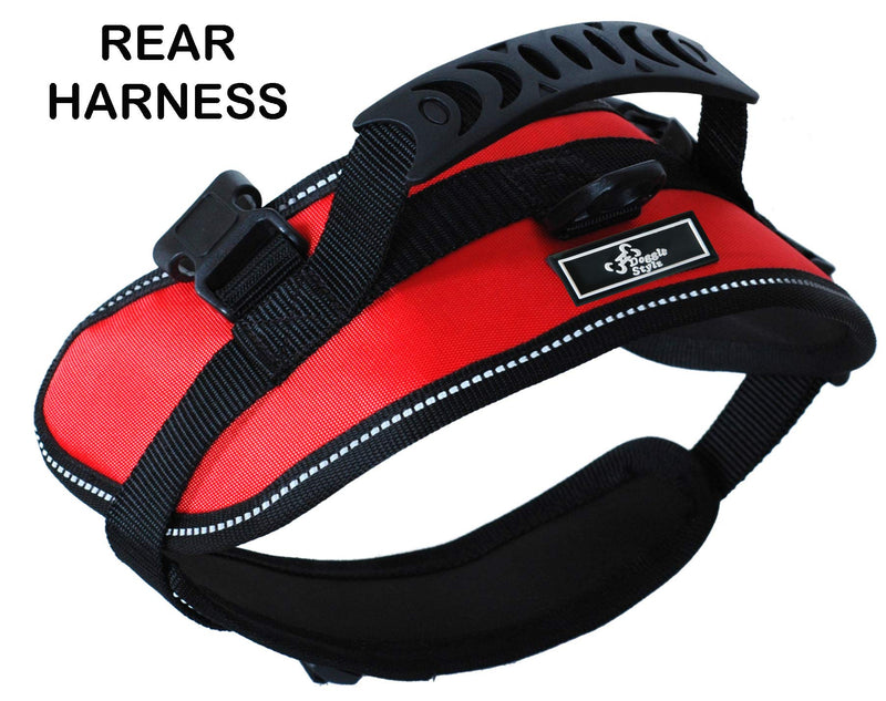 Doggie Stylz Multi-Functional Full-Body Lifting Dog Harness Vest, Designed for Front-Only, Rear-Only or Full-Body Dog Lifting Girth 31-43" Red - PawsPlanet Australia