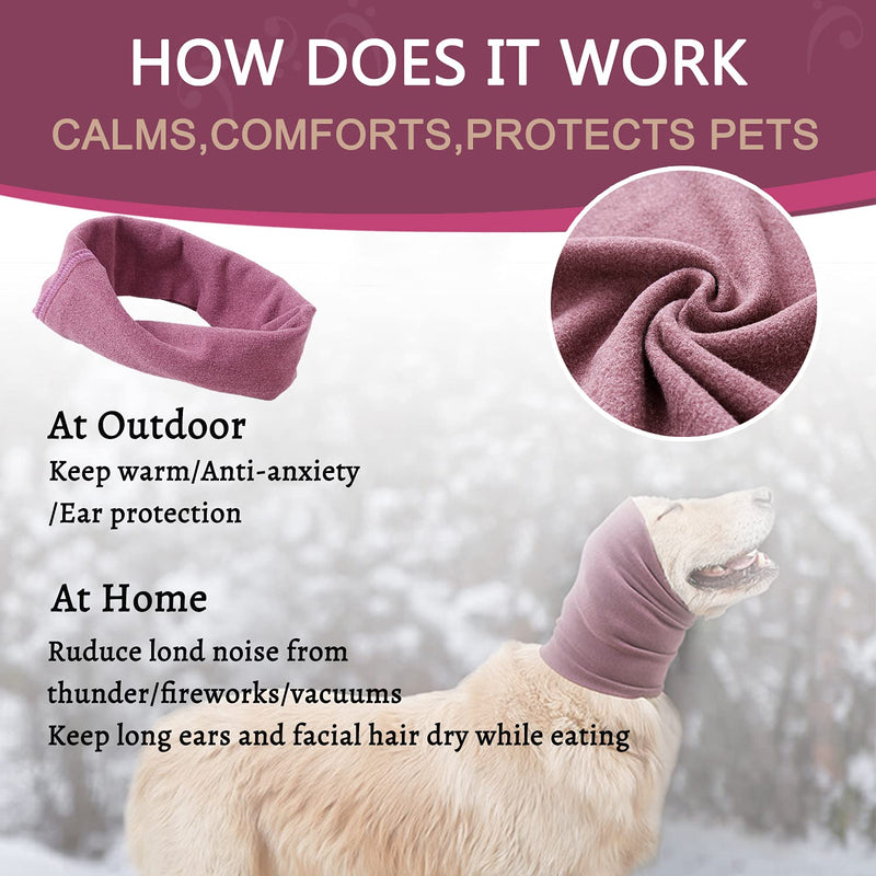 Dog Quiet Ear Covers for Ear Protection, Calming Ear Muffs for Dogs/Cats - Hood for Anxiety Relief/Calming/Warm (l)