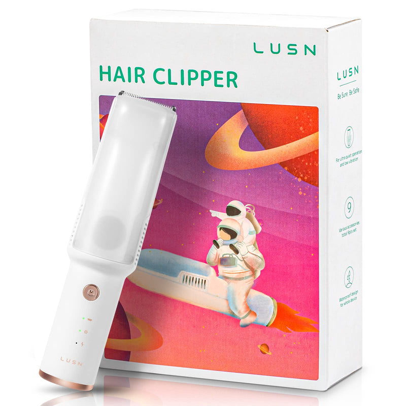 Baby Hair Clippers with Vacuum, Quiet Hair Trimmers for Kids, IPX7 Waterproof Rechargeable Cordless Haircut Kit for Baby Children Infant White Vacuum - PawsPlanet Australia