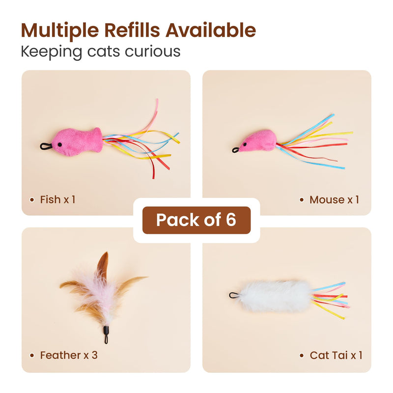6 Pcs Attachment Refills for The Down Part of Potaroma Hide and Seek Cat Toy Under-the-cover Refills - PawsPlanet Australia