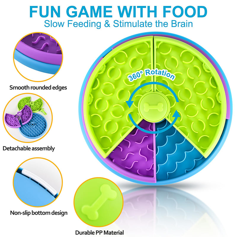 Slow Feeder Dog Bowls 3 Layers, Interactive Dog Puzzle Game, Dog Enrichment Toys, Anti-Slip Slow Eating Dog Bowl, Maze Dog Food Bowl, Anti-Choking Puzzle Feeder Dog Bowl for Dogs & Cats colorful - PawsPlanet Australia