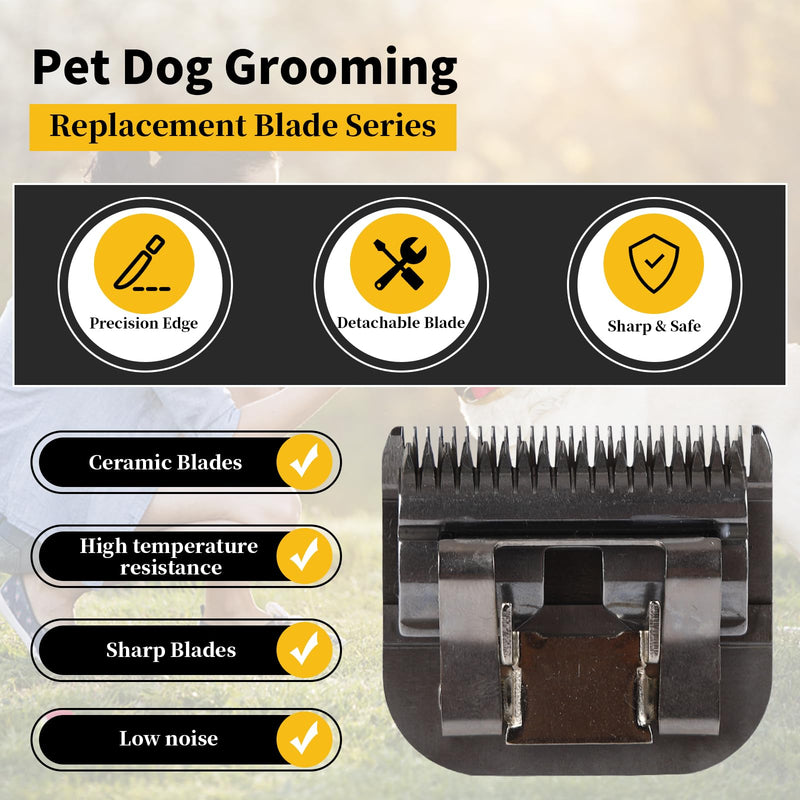Detachable Steel Pet Dog Grooming Blades Size 10 1/16"(1.5mm) Dog Grooming Replacement Blade Compatible with Andis/Wahl/Oster Dog Clippers Made of Steel Stainless Steel Blade - PawsPlanet Australia