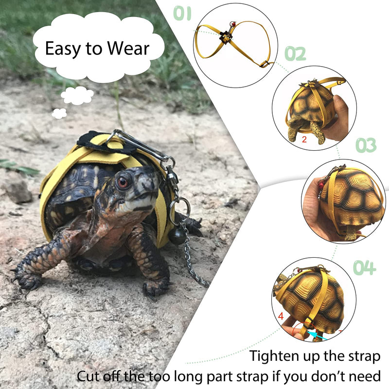 Bonaweite Turtle Leash Small Pets Turtle Leash and Harness Pet Tortoise Leash Walking Rope for Turtle Supplies Adjustable Control Rope for Outdoor Walking Training Green Medium