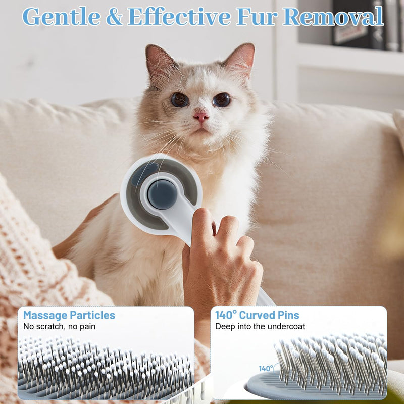 Pet Steam Brush for Dog & Cat, Steam Grooming Comb with Spray, Rechargeable Defur Tool, Steam for Shedding Hair Clean Hair Removal Comb Pet Grooming Kit (Steam Brush Kit) Steam Brush Kit - PawsPlanet Australia