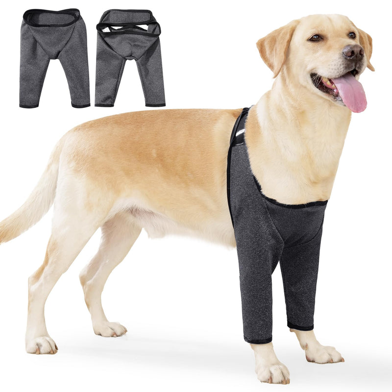 HDKUW Dog Recovery Sleeve, Dogs Front Leg Sleeves After Surgery with Elastic Band, Elbow Protector for Small Medium Large Dogs, Puppy Joint Brace Prevent Licking Wound Cone Alternative XL