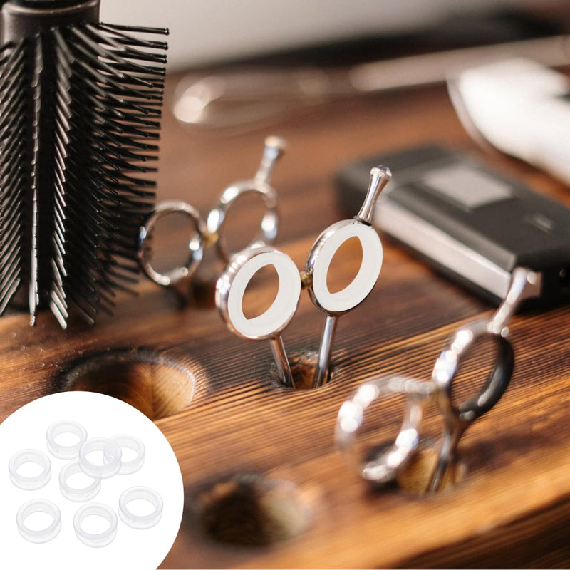 Balacoo 8 Pcs Silicone Scissors Finger Rings, Dog Grooming Shear Finger Ring Thumb Inserts Grips, Soft Pet Grooming Scissors Accessories for Dog Hair Cutting (White) - PawsPlanet Australia
