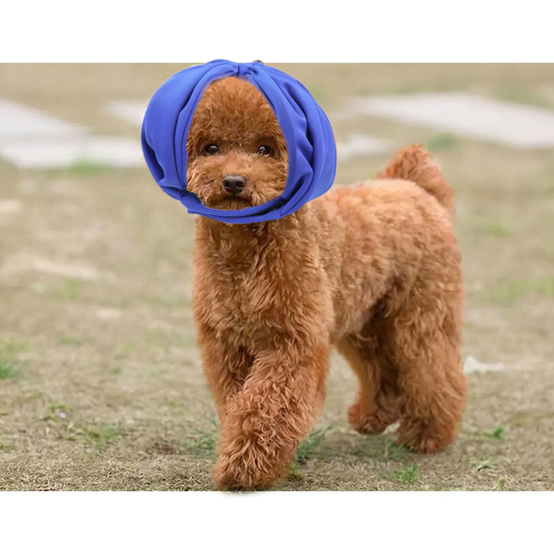 Dog No Shake Ear Wraps Medical Ear Wrap Dogs Ear Cover Anxiety Relief Dog Calming Hood for Grooming Bathing Dogs Ear Muff (Large) Large
