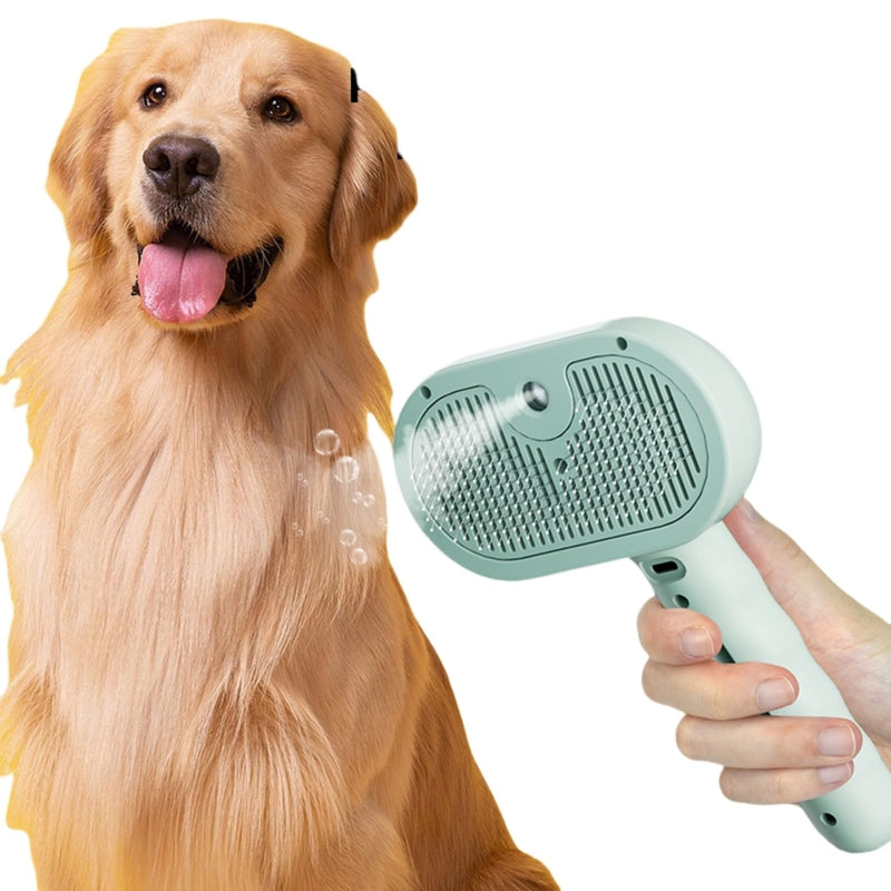 Pet Grooming Brush for Dogs and Cats, Pet Spray Massage Cleaning Tool, Hair Removal Comb, Professional Pets Care Accessory for Long or Short Haired Cats Hair Brush (Green) Green