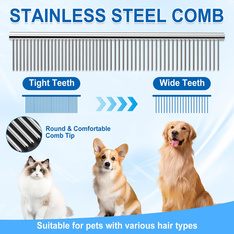 5 Piece Dog Grooming Scissors Set Professional Stainless Steel Pet Hair Trimming Scissors with Safety Round Tips for Dogs Cats Home Use - PawsPlanet Australia