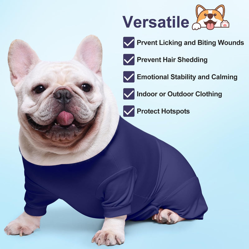 Dog Surgery Recovery Suit After Spay, Blue Dogs Surgical Recovery Suit, Highly-Stretchy Dog Onesie, Pet After Surgery Wear Substitute E-Collar & Cone Medium - PawsPlanet Australia