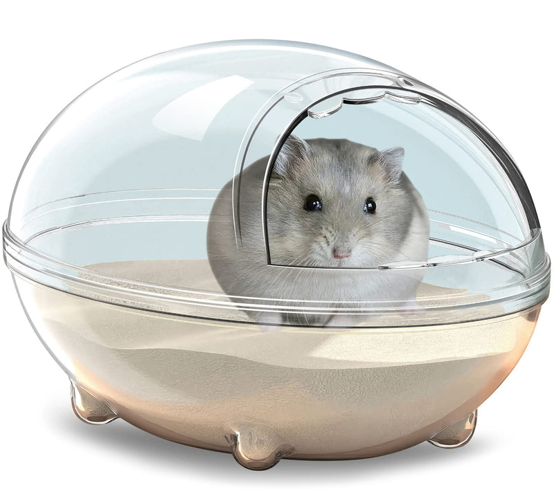 Hamster Bathroom,Hamster Bathtub Box,dust Bath for Hamster,Hamster Sand Bath Container,Hamster Bath,Hamster Bathing Bowl,Transparent Beds,Hamster Bathtub Toilet for Hamster Accessories (L) L 6.7*4.8*4.2 inch