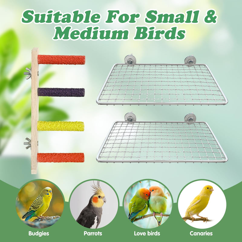 3Pcs Perches for Parakeets?Flat Perches for Bird Cages– Stainless Steel Bird Perch Stand for Parrots,Nail Trimming for Budgies& Quaker Parrots - PawsPlanet Australia