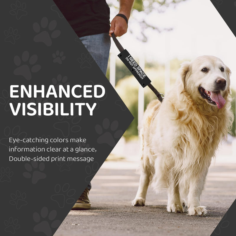 I Need Space Do Not Approach Pet Leash for Dogs, Funny Dog Leash Wrap for Pet Dog Lovers Owners Gift (Black) I Need Space Black - PawsPlanet Australia