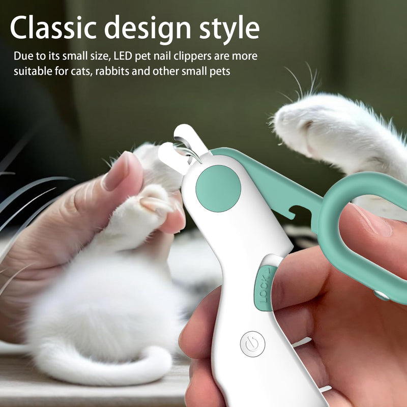 Pet Nail Clippers with LED Lights cat Nail Clippers for Indoor Cats Nail Trimmer Clippers for Small Dog Nail Trimmers Cats Rabbits Nail Clippers Bird Kittens (Blue) Blue - PawsPlanet Australia