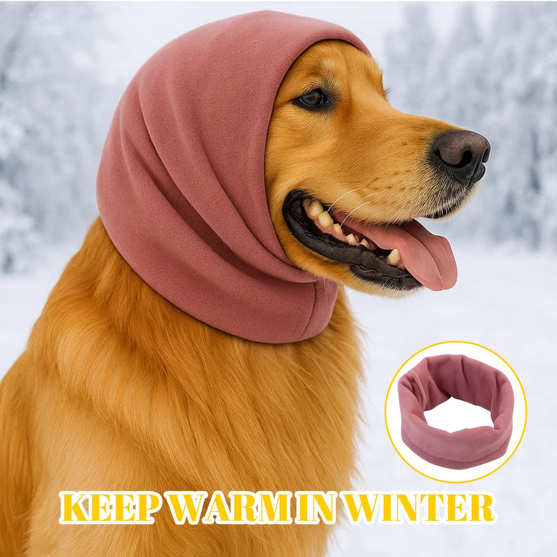 Dog Ear Defenders, 3PCS Pet Ear Protectors for Bath and Anxiety Relief, Soft and Comfortable Dog Snood in Pink, Black, Purple for Noise Reduction and Warmth