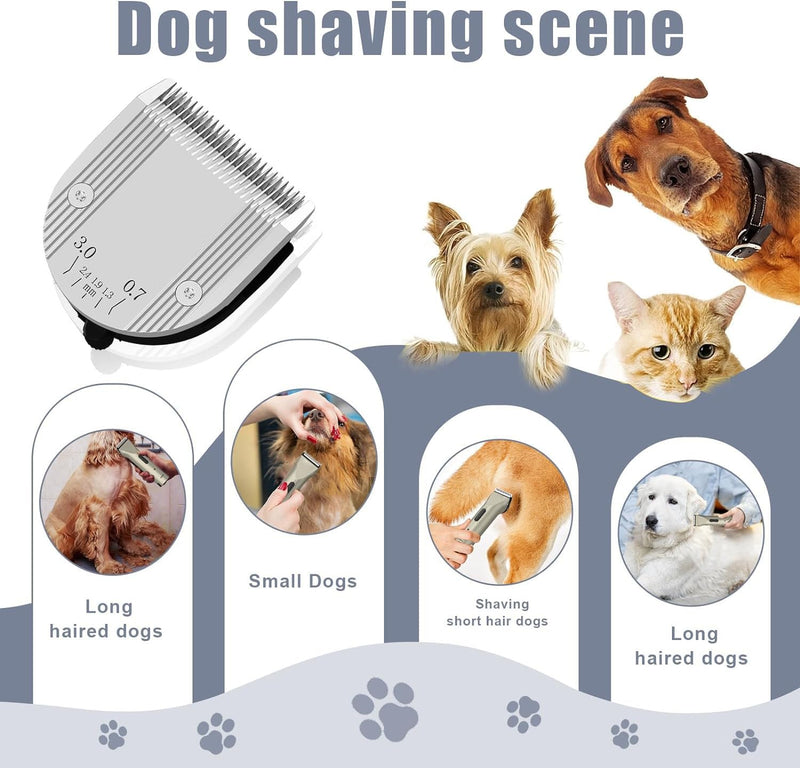 Audoc 5 in 1 Blades Adjustable Dog Grooming Replacement Blades Compatible with Wahl Animal Clipper Arco, Bravura, Chromado, Creativa, Figura, and Motion Pet, Dog, and Horse (Silver/3PC) GOLD/3PC - PawsPlanet Australia