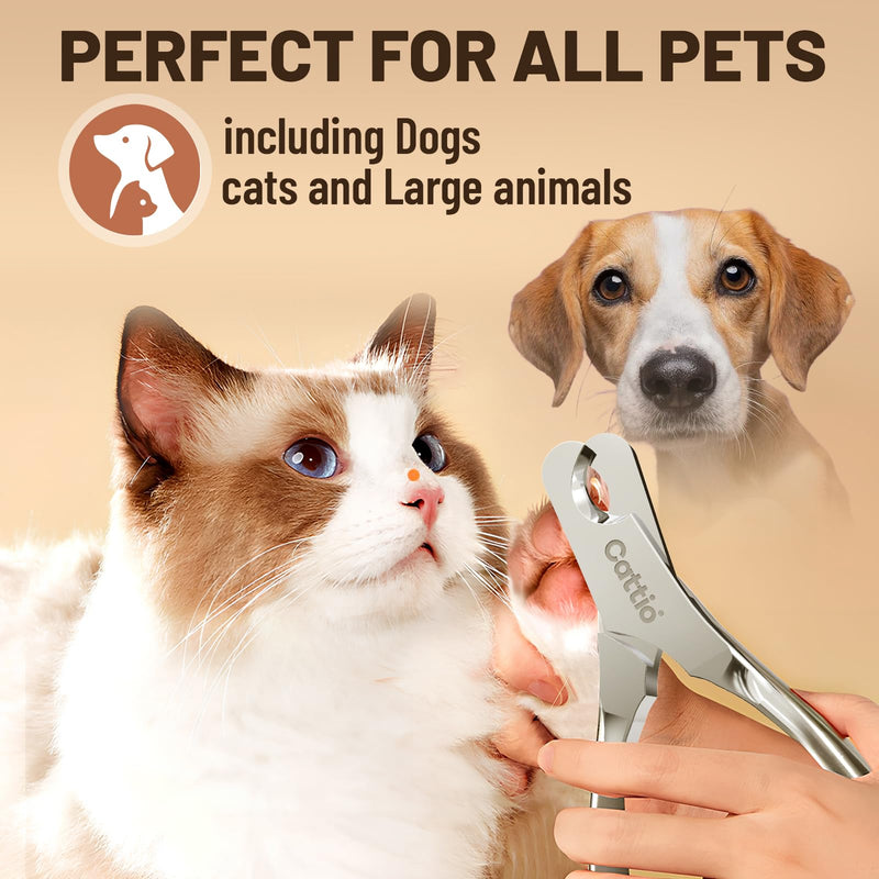 Dog Nail Clippers - All Steel Material, Built-in Spring,Heavy Duty Dog Nail Trimmer Full Metal Razor Sharp Professional for All Dogs Cats with Thick Toena,Dog Nail Trimmers Dog Nail Clippers (Glossy) - PawsPlanet Australia