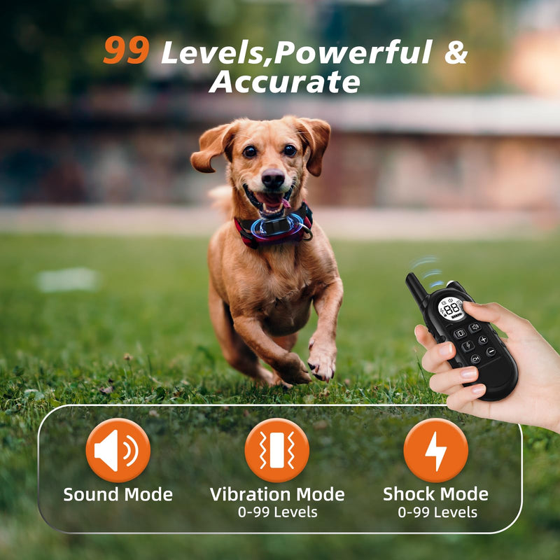 Tiniest Dog Shock Collar, Lightest Dog Training Collar with Remote for Small Dogs 5-15lbs & Medium Large Dogs/Puppies, Waterproof, Rechargeable, 1300ft Range (Black&Ultra Tiny) Black Ultra Tiny