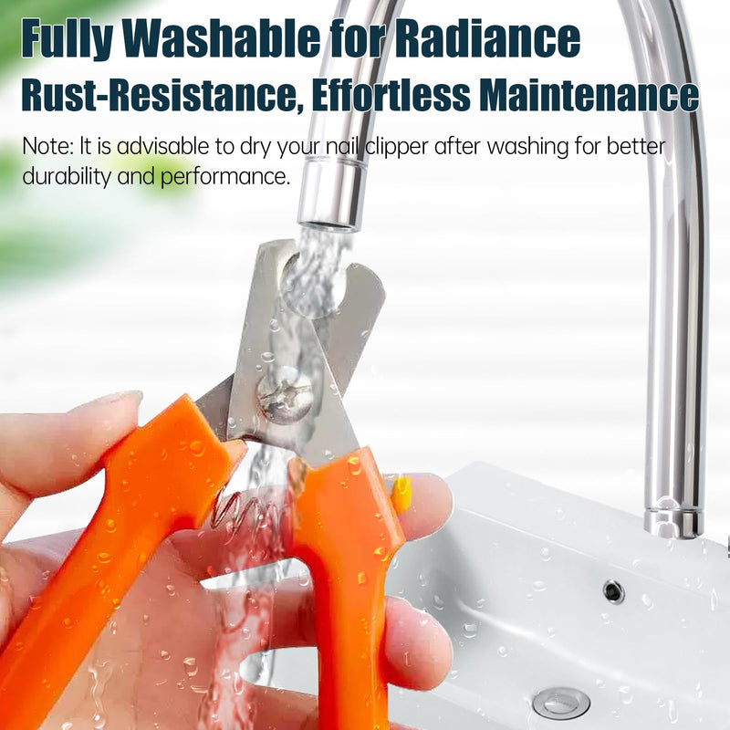 Dog Nail Trimmers 767C - Professional Dog Nail Clippers for Large and Small Dogs, Easy-to-Use Pet Nail Trimmers for Safe and Precise Grooming, Durable Claw Clippers for Paws Care Orange - PawsPlanet Australia