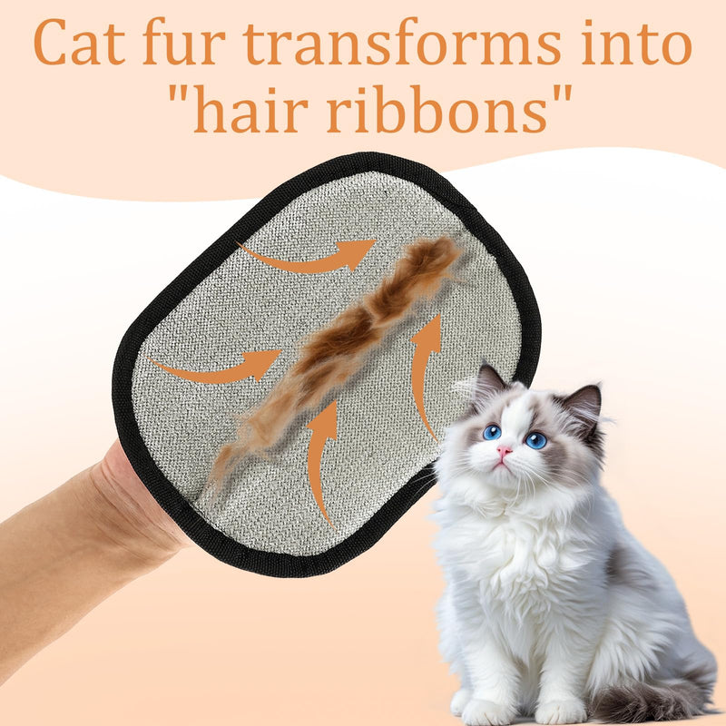 2pcs Cat&Dog Pet Hair Removal Gloves with 1Pcs Gold Medium-Sized Comb Pet Grooming Electrostatic Gloves Cat&Dog Hair for Sofa Clothing Curtain Carpet - PawsPlanet Australia